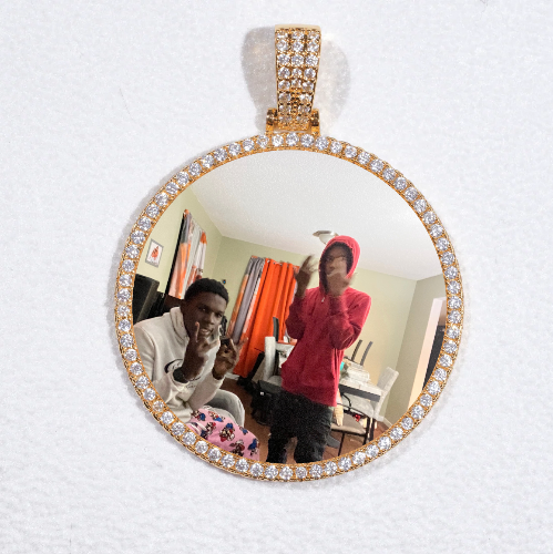 MEDIUM 3D CIRCLE CUSTOM PICTURE PENDANT