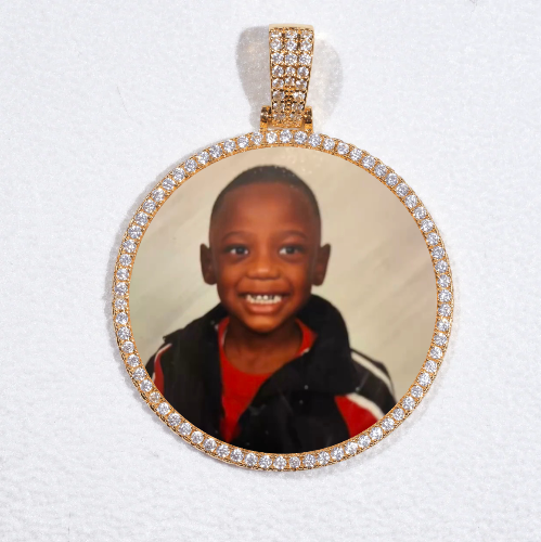 MEDIUM 3D CIRCLE CUSTOM PICTURE PENDANT