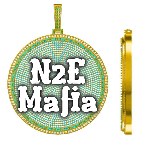 CUSTOM LETTER NECKLACE 3D BIG DISC