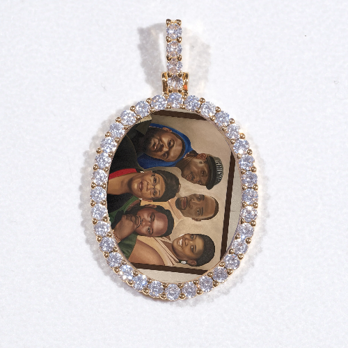 3D Oval Custom Picture Pendant