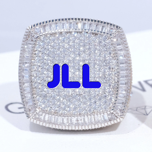 CUSTOM LETTER 3D ICED RING