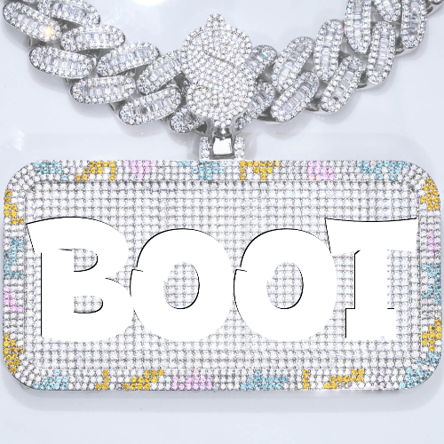 CUSTOM LETTER NECKLACE 3D COLORFUL SQUARE