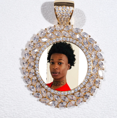 Large 3D Wheat Ear Custom Picture Pendant