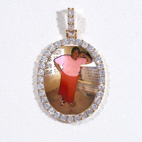 3D Oval Custom Picture Pendant