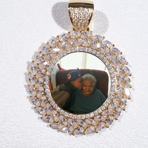 Large 3D Wheat Ear Custom Picture Pendant
