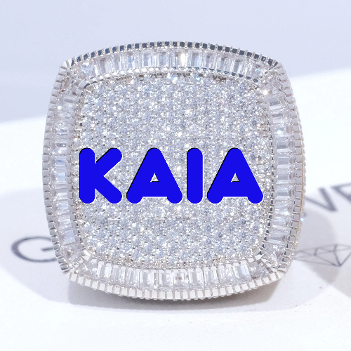CUSTOM LETTER 3D ICED RING