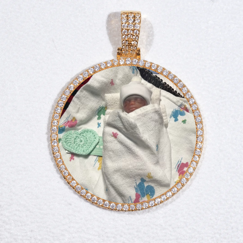 MEDIUM 3D CIRCLE CUSTOM PICTURE PENDANT