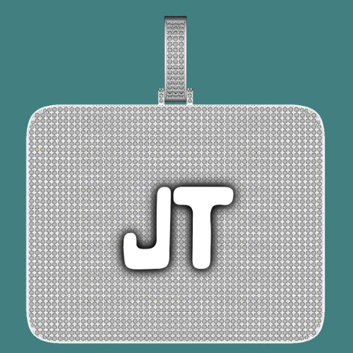 CUSTOM LETTER NECKLACE 3D BIG SQUARE
