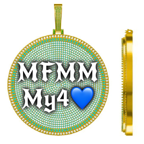 CUSTOM LETTER NECKLACE 3D BIG DISC