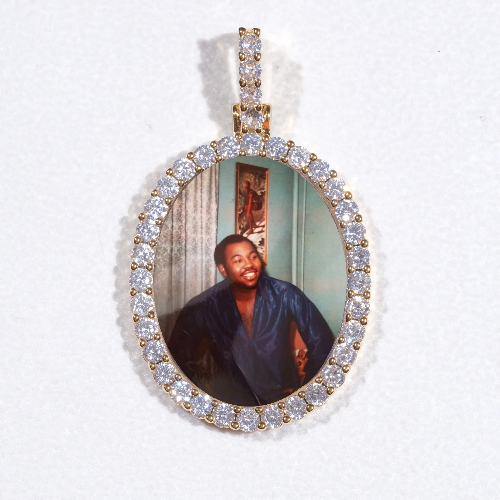 3D Oval Custom Picture Pendant