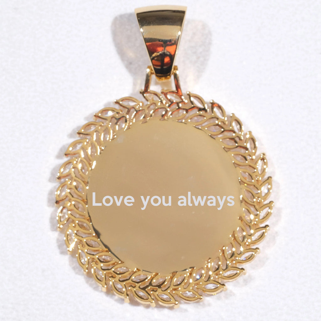 Large 3D Wheat Ear Custom Picture Pendant