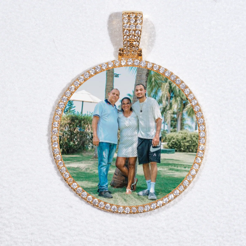 MEDIUM 3D CIRCLE CUSTOM PICTURE PENDANT
