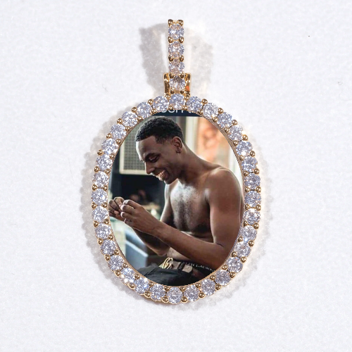 3D Oval Custom Picture Pendant
