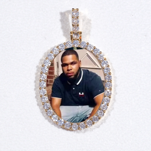 3D Oval Custom Picture Pendant