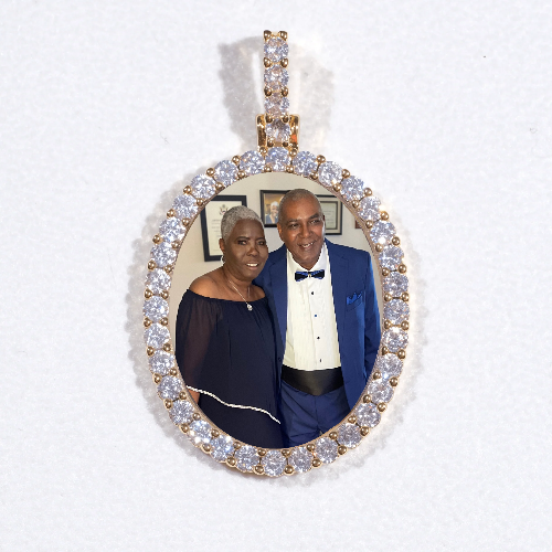 3D Oval Custom Picture Pendant