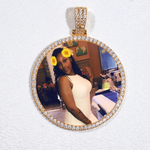 MEDIUM 3D CIRCLE CUSTOM PICTURE PENDANT