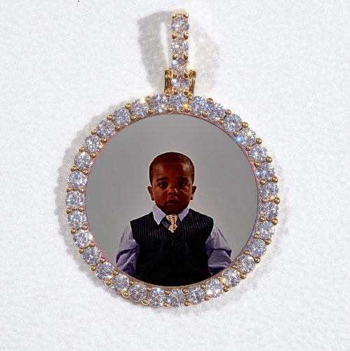 3D CIRCLE CUSTOM PICTURE PENDANT SMALL SIZE