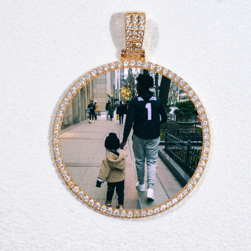 MEDIUM 3D CIRCLE CUSTOM PICTURE PENDANT