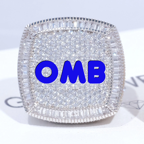 CUSTOM LETTER 3D ICED RING