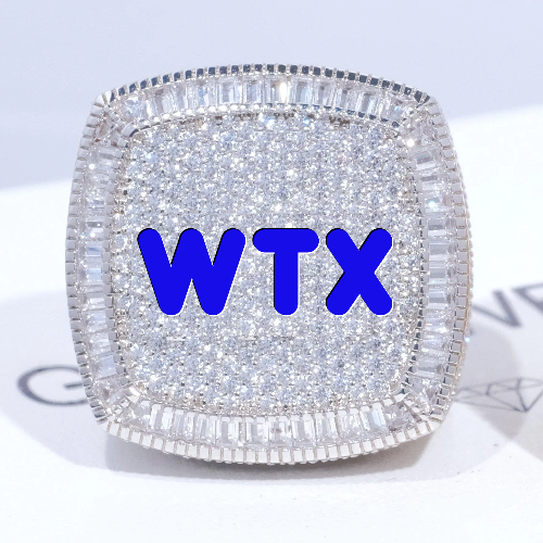 CUSTOM LETTER 3D ICED RING
