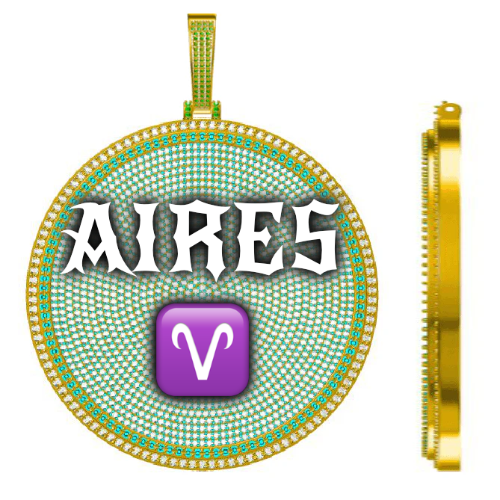 CUSTOM LETTER NECKLACE 3D BIG DISC