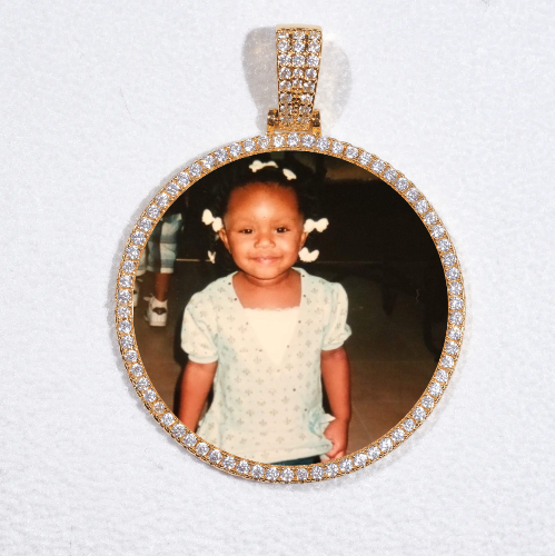MEDIUM 3D CIRCLE CUSTOM PICTURE PENDANT