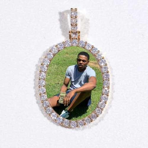 3D Oval Custom Picture Pendant
