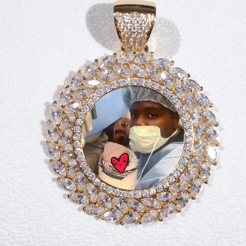 Large 3D Wheat Ear Custom Picture Pendant