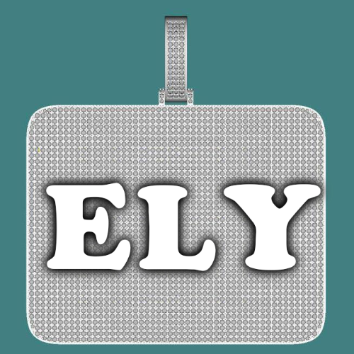 CUSTOM LETTER NECKLACE 3D BIG SQUARE