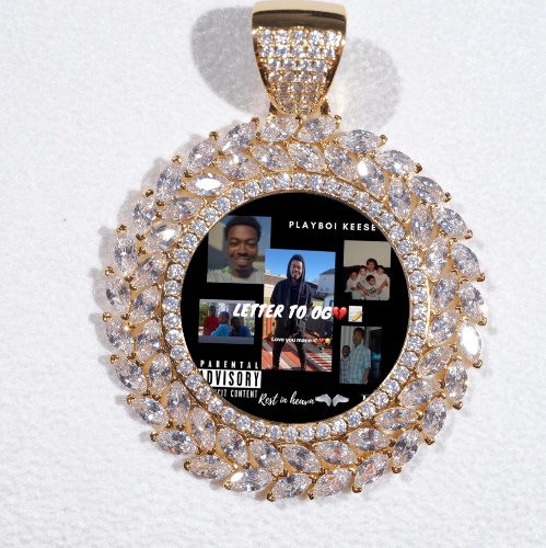 Large 3D Wheat Ear Custom Picture Pendant