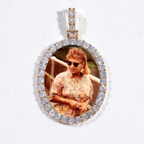 3D Oval Custom Picture Pendant