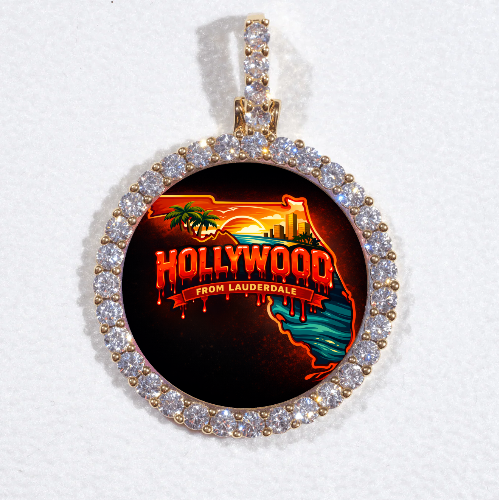 3D CIRCLE CUSTOM PICTURE PENDANT SMALL SIZE