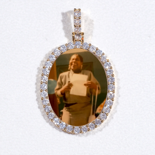 3D Oval Custom Picture Pendant