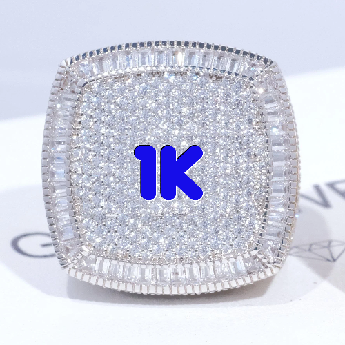 CUSTOM LETTER 3D ICED RING