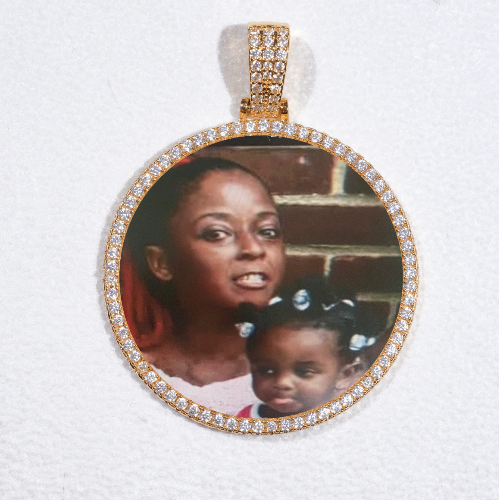 MEDIUM 3D CIRCLE CUSTOM PICTURE PENDANT