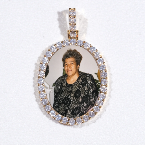 3D Oval Custom Picture Pendant