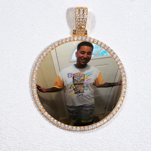 MEDIUM 3D CIRCLE CUSTOM PICTURE PENDANT