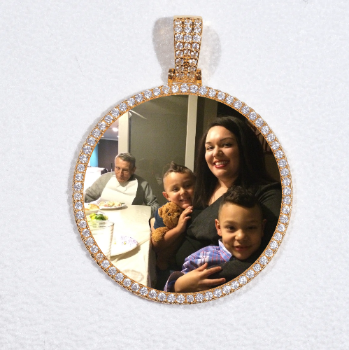 MEDIUM 3D CIRCLE CUSTOM PICTURE PENDANT