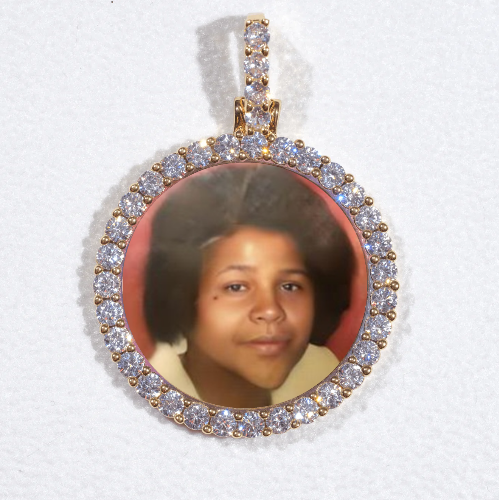 3D CIRCLE CUSTOM PICTURE PENDANT SMALL SIZE