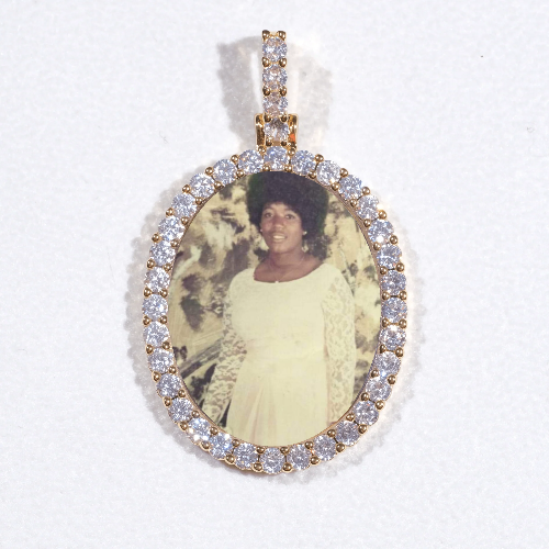 3D Oval Custom Picture Pendant
