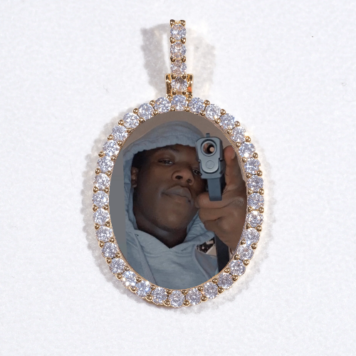 3D Oval Custom Picture Pendant