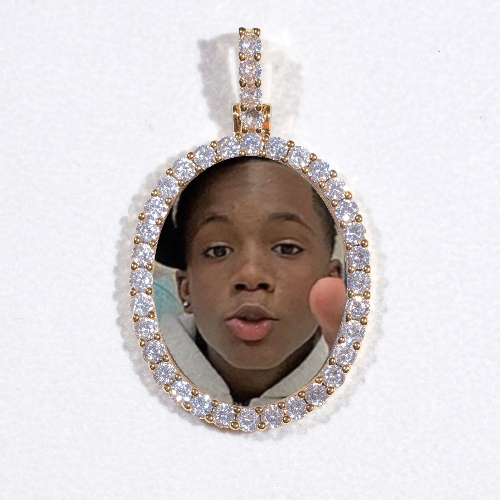 3D Oval Custom Picture Pendant