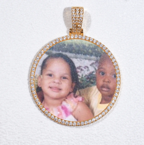 MEDIUM 3D CIRCLE CUSTOM PICTURE PENDANT