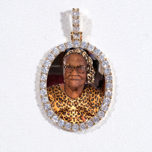 3D Oval Custom Picture Pendant