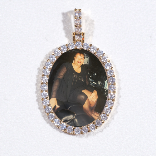 3D Oval Custom Picture Pendant