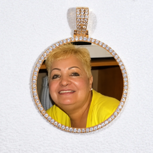 MEDIUM 3D CIRCLE CUSTOM PICTURE PENDANT