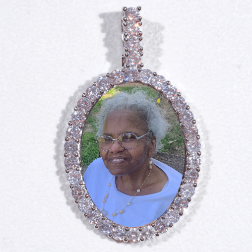 Large 3D Oval Custom Picture Pendant