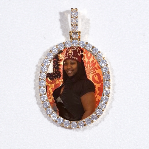 3D Oval Custom Picture Pendant