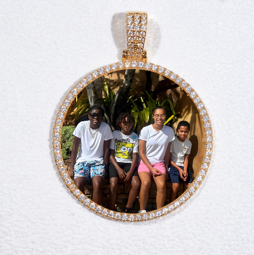 MEDIUM 3D CIRCLE CUSTOM PICTURE PENDANT