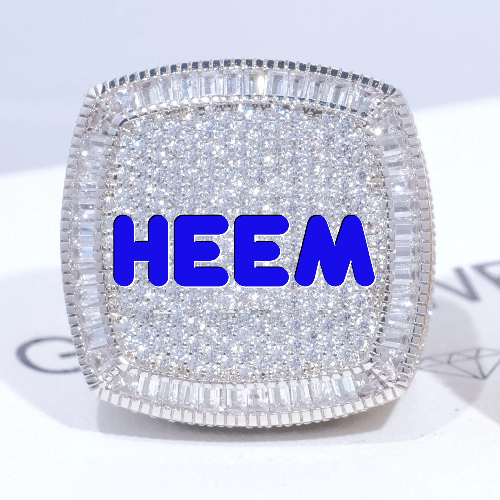 CUSTOM LETTER 3D ICED RING
